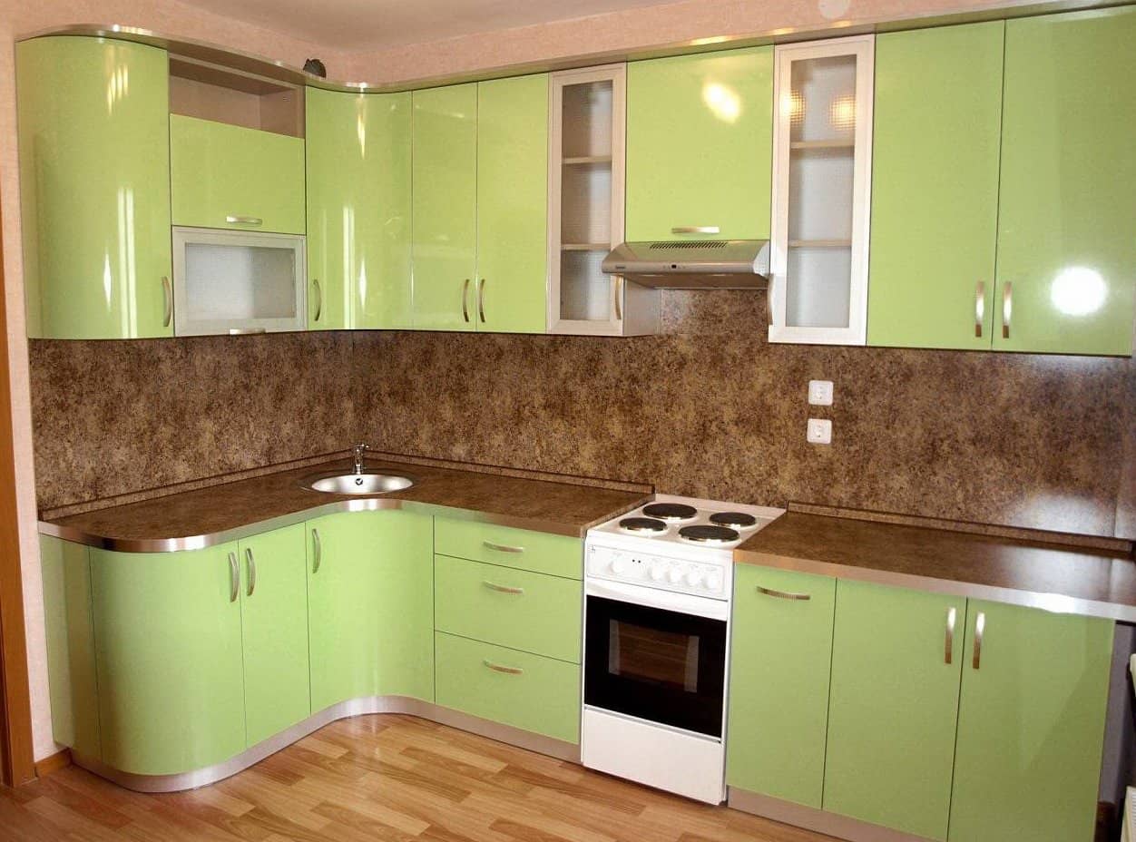 Кухонная мебель оливкового цвета